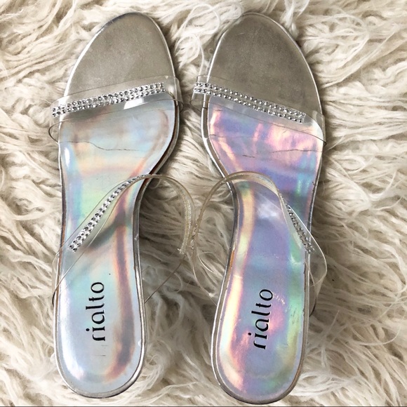 Rialto Shoes - Rhinestone Slip On Heels